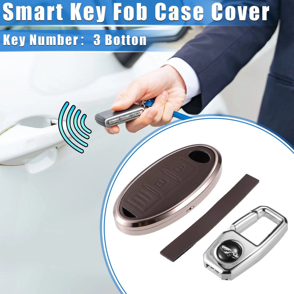3 x Button Remote Key Fob Cover Case Set for Nissan Elgrand (2002-2010)