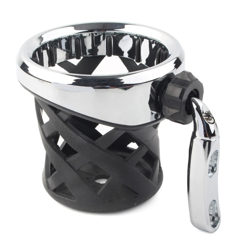 Handlebar Cup Holder Drink w/Mesh Basket for Harley Dyna, Fatboy, Tour Glide (2006-2023)