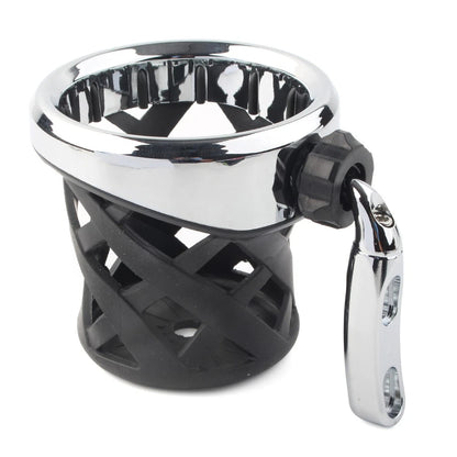 Handlebar Cup Holder Drink w/Mesh Basket for Harley Dyna, Fatboy, Tour Glide (2006-2023)