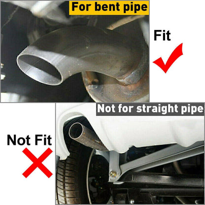 Dual Steel Rear Exhaust Pipe Tail Muffler Tip for Universal Car Accessories