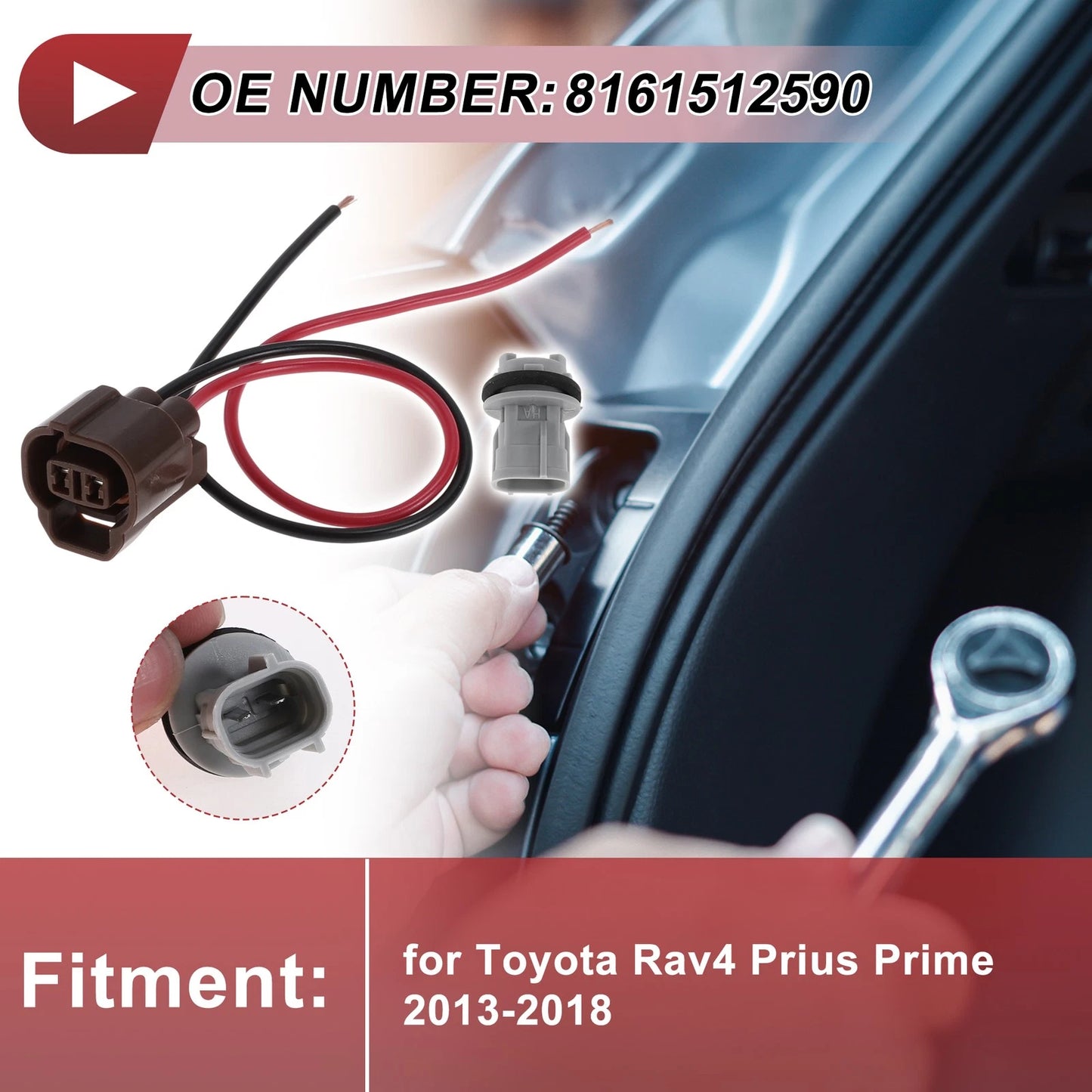 Backup Light Socket Wiring Harness for Toyota Rav4, Prius Prime (2016-2023)