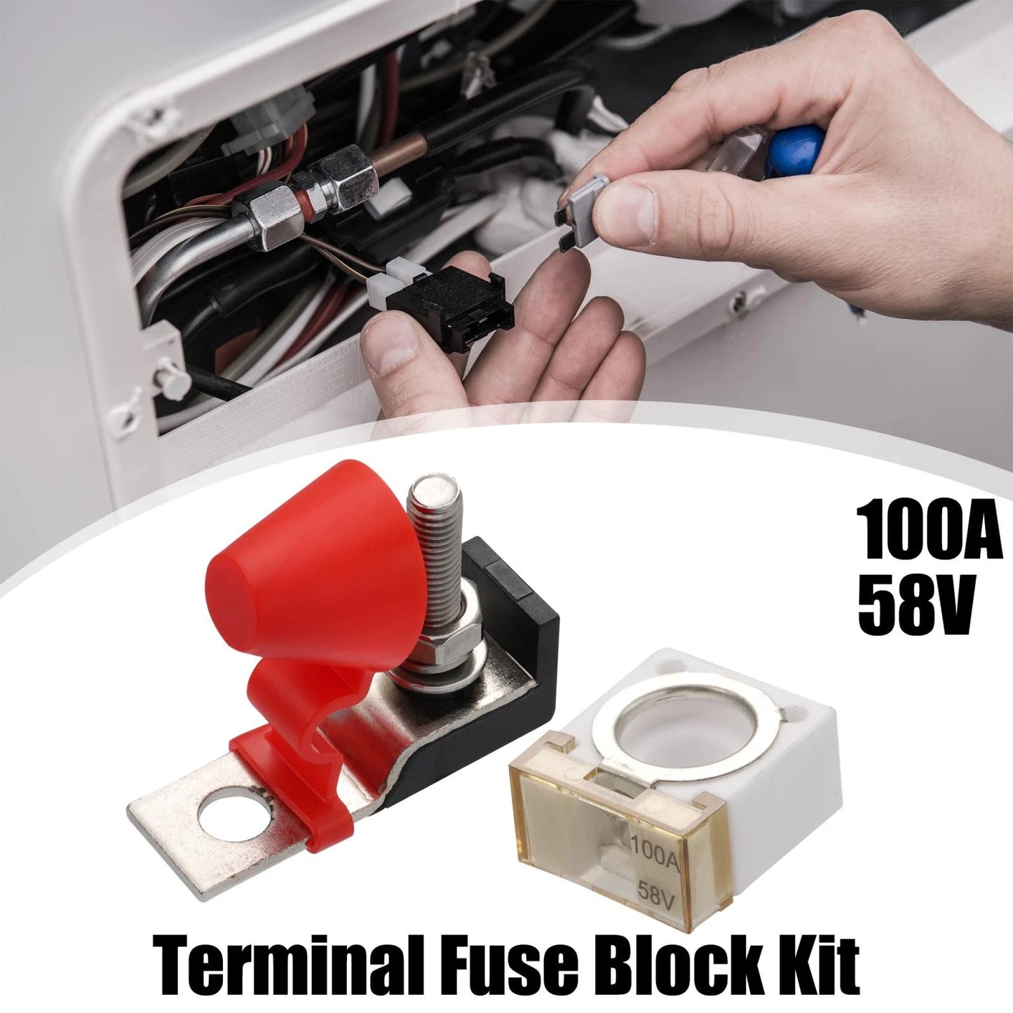 1 Set 100A Terminal Fuse Block for Car Marine Boat