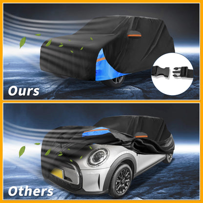 Waterproof Car Cover for BMW Mini Cooper 2014-2024 Black 210D-PU