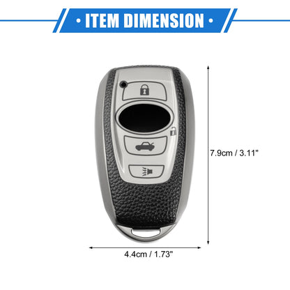 4 Button Smart Remote Key Shell for Subaru Ascent (2019-2022) TPU Silver