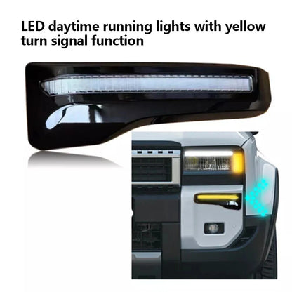 Front Fog Light Lamp Strip Trim 2 x For 2024+ Toyota Prado Land Cruiser LC250