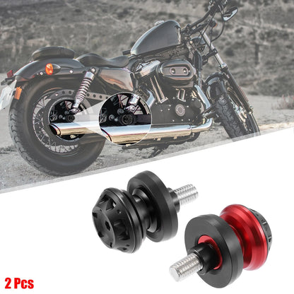 2 x Black Aluminum Alloy Swing Arm Spools Sliders Stand for Motorcycle