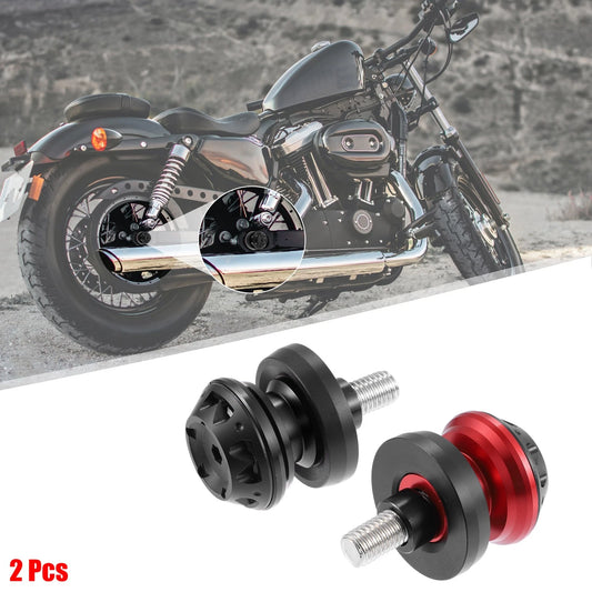 2 x Black Aluminum Alloy Swing Arm Spools Sliders Stand for Motorcycle