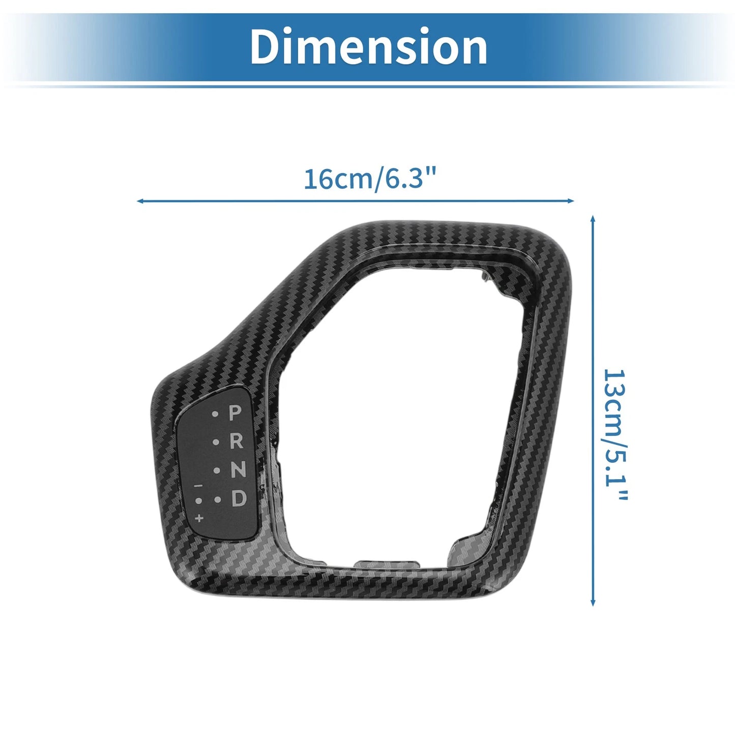 Transmission Shifter Bezel for Jeep Cherokee 2014-2018 Black Carbon Fiber