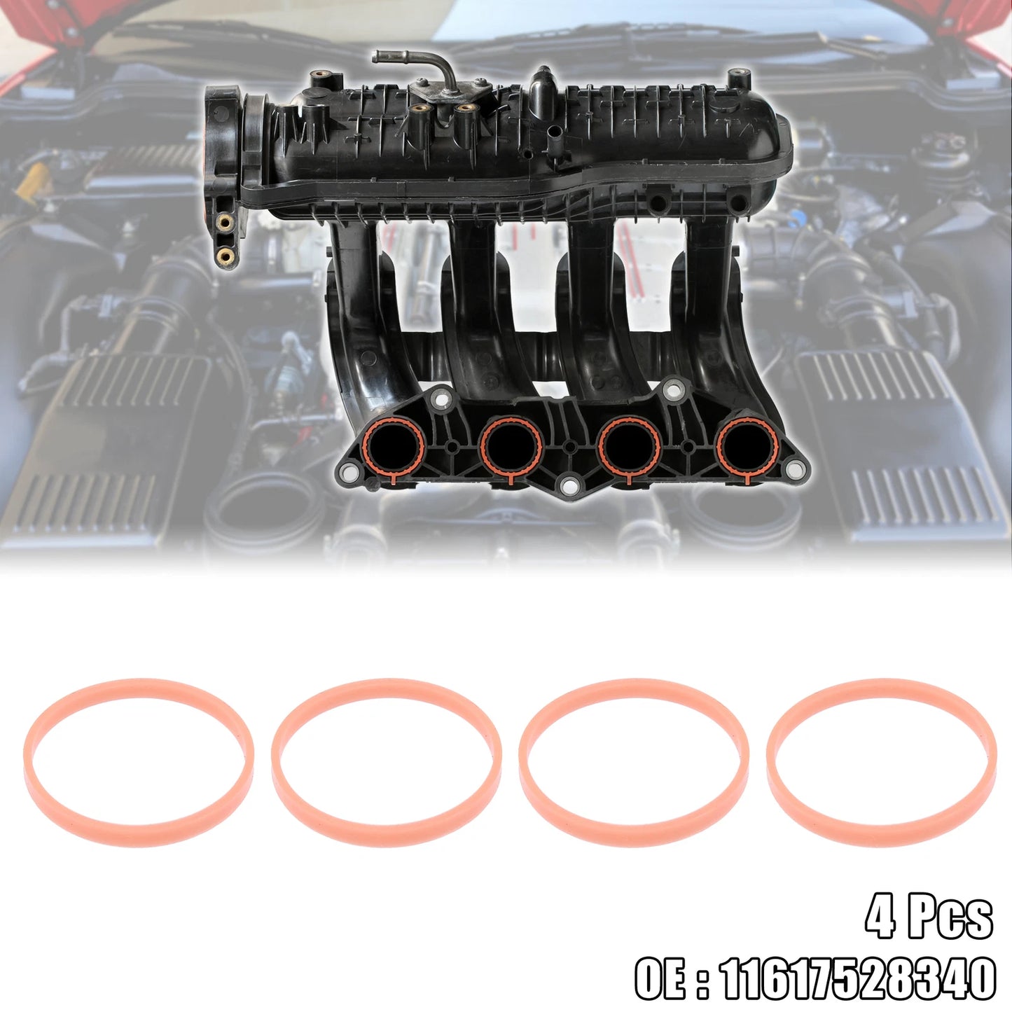 4 x Engine Intake Manifold Gaskets for BMW Mini Cooper (2007-2015)
