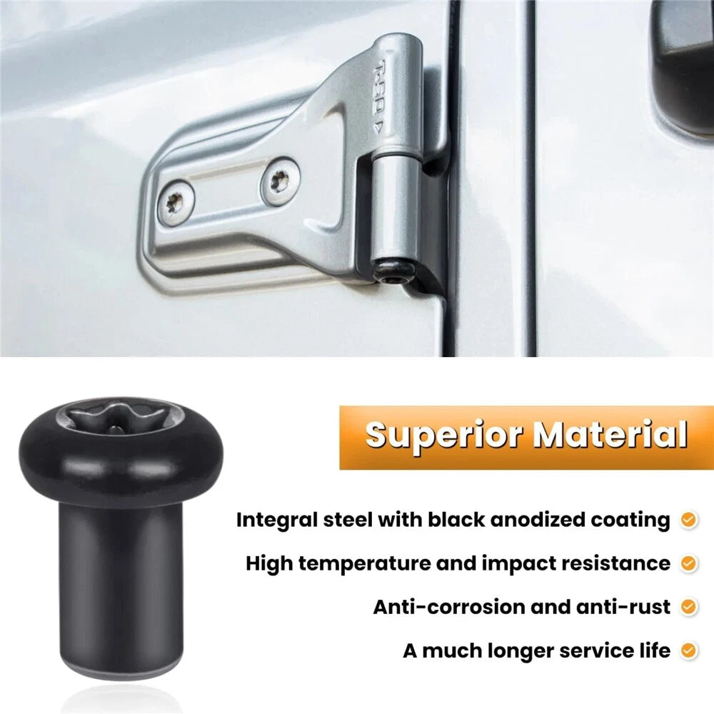 8PCS Door Hinge Nut Bolt for Jeep Wrangler (2007-2018)