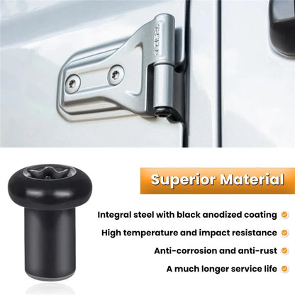 8PCS Door Hinge Nut Bolt for Jeep Wrangler (2007-2018)