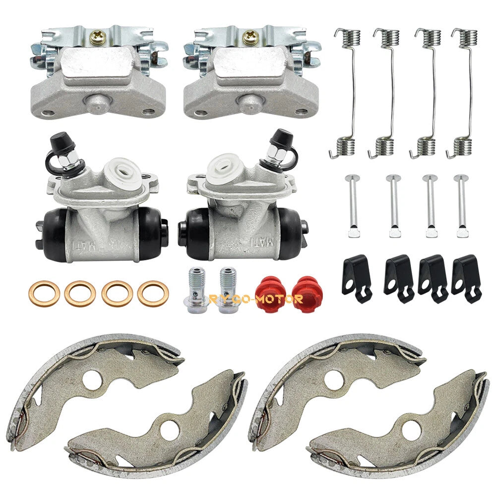 Front Brake Wheel Cylinders Shoes Adjusters Kit for Honda TRX200/D/SX FourTrax