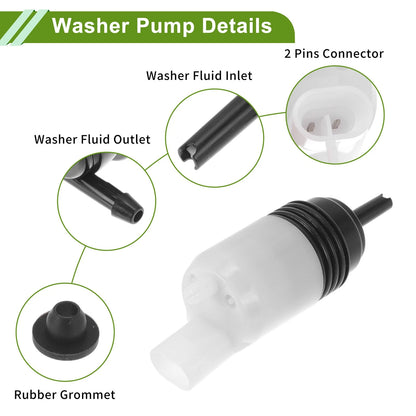 Windshield Washer Pump w/Grommet for BUICK Enclave (2008-2016)