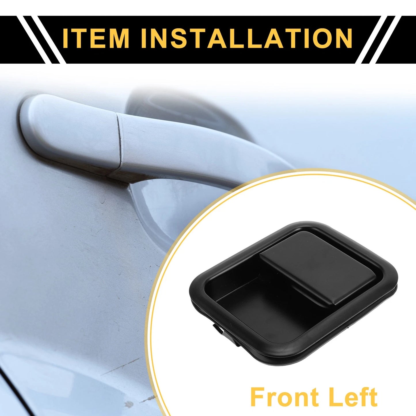 Front Left Exterior Door Handle for Jeep Wrangler (1999-2006) Black