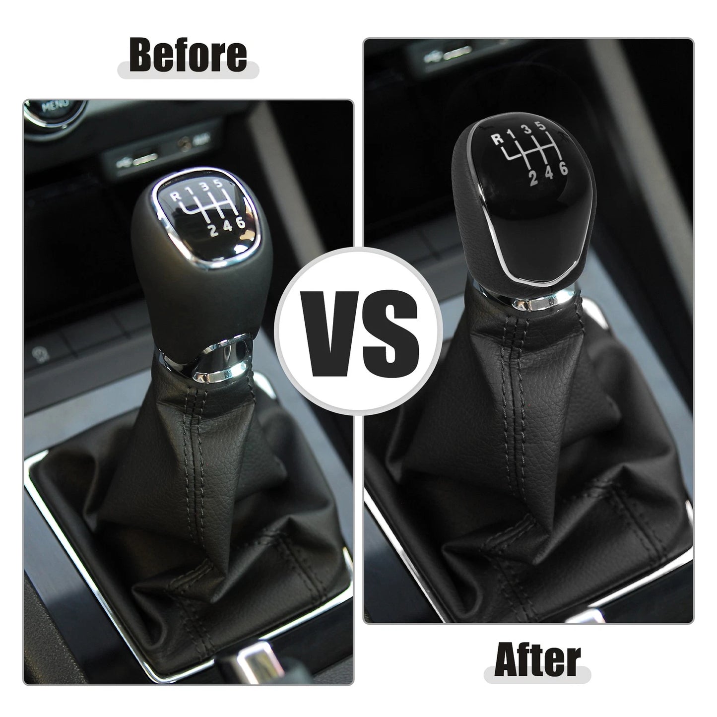 6 Speed Manual Gear Shift Knob for Ford Fiesta Focus C-MAX Kuga (2008-2017)