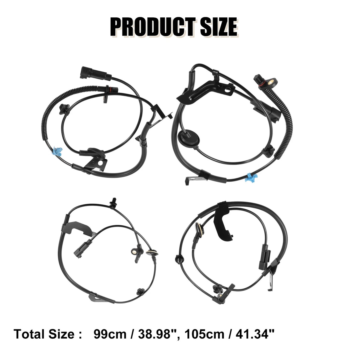 4 x ABS Wheel Speed Sensor Front Rear for Chrysler 200 (2011 - 2014)