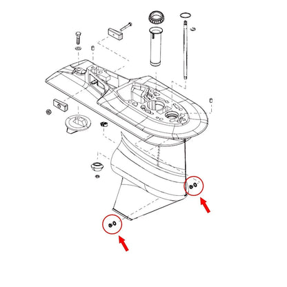 Lower Drain Plugs for Mercury/Mercruiser Bravo/Alpha1 Gen2