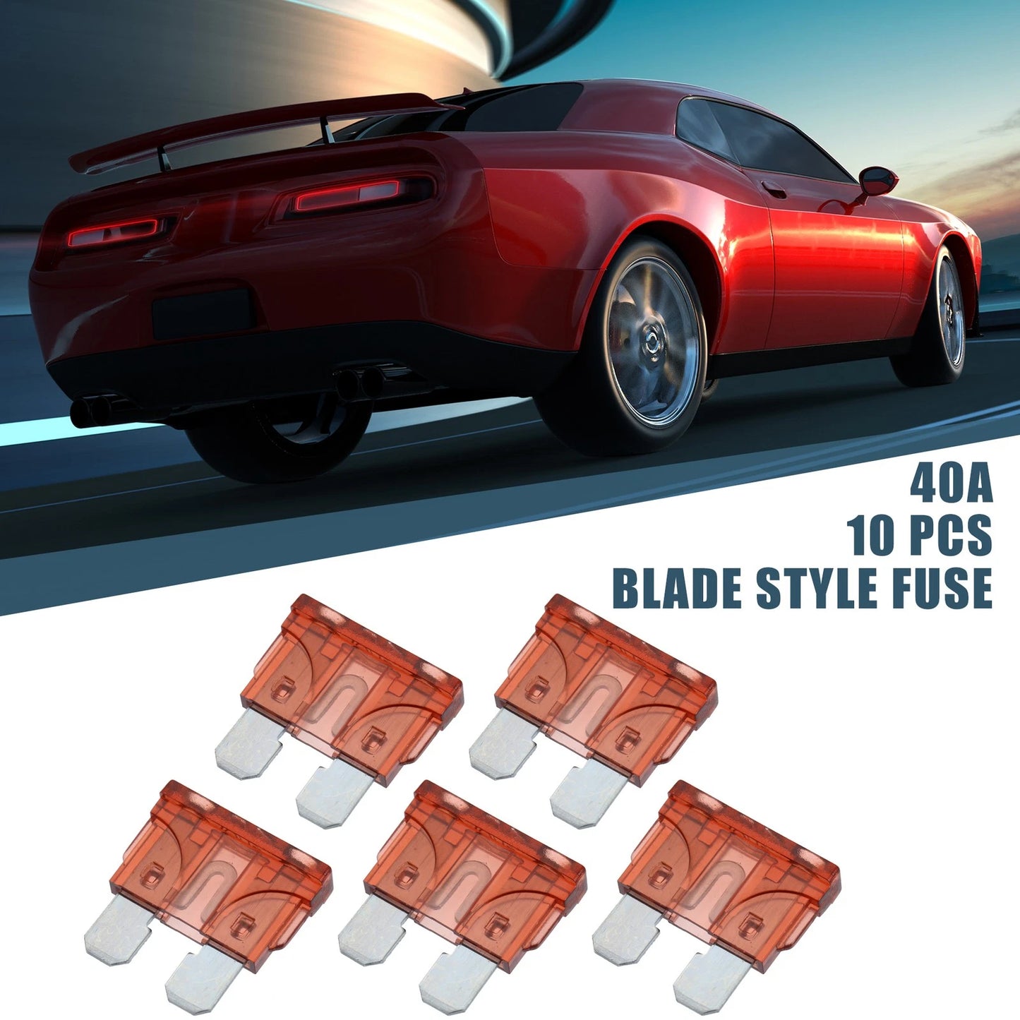 10pcs Blade Style Fuses 40A for Car Boat Truck SUV Motorcycle