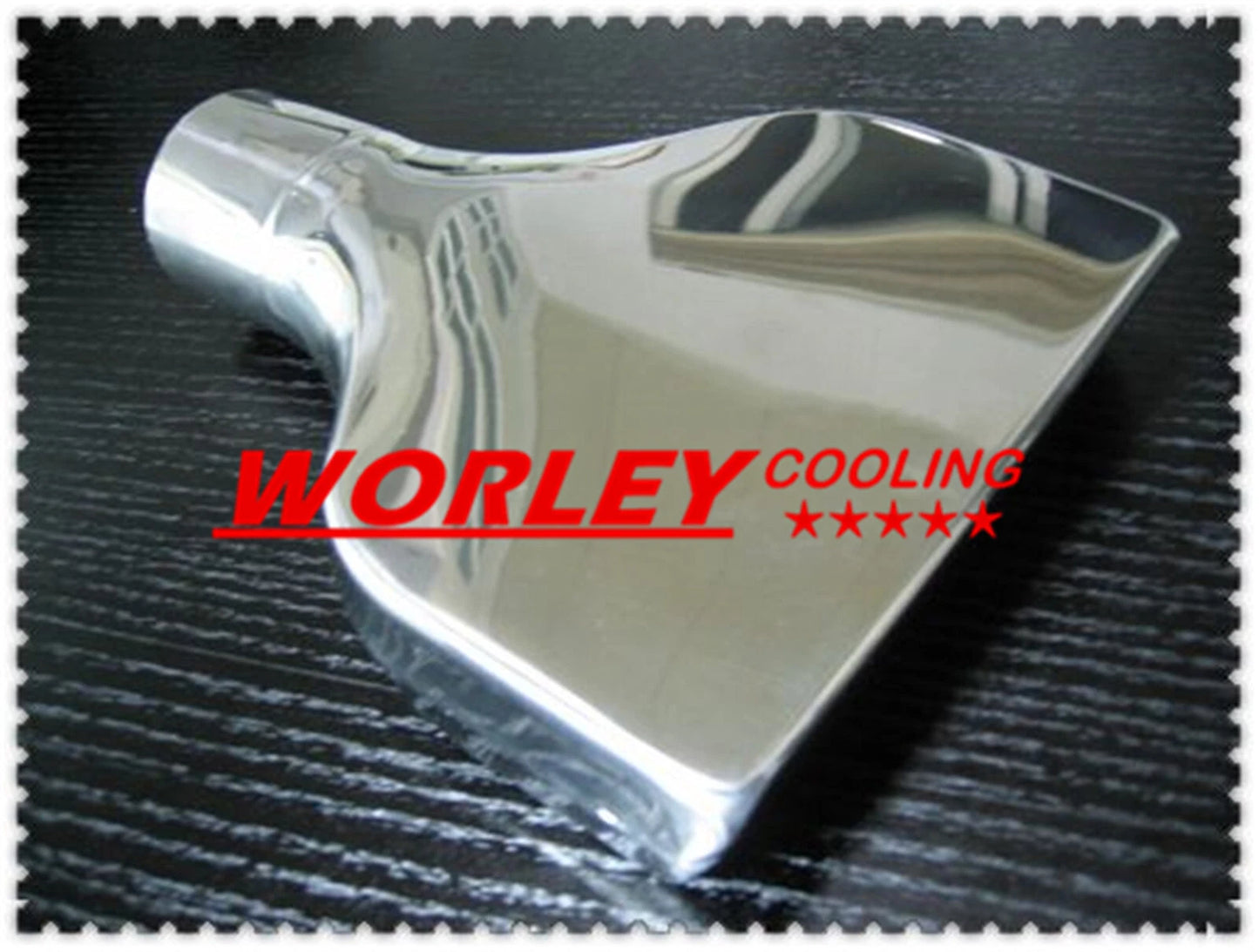 2.5" Inlet Stainless Rectangle Angle Cut Exhaust Tip