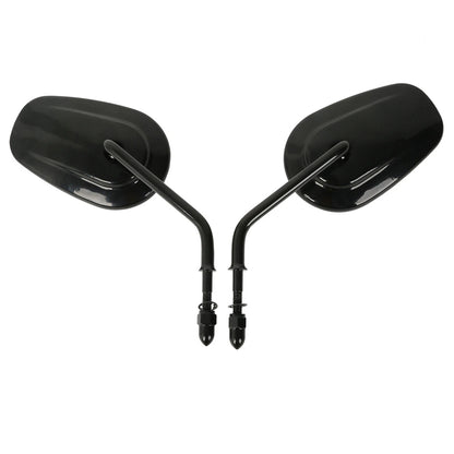 Vivid Black Rear View Mirrors for Harley Touring Sportster 883 1200 Softail
