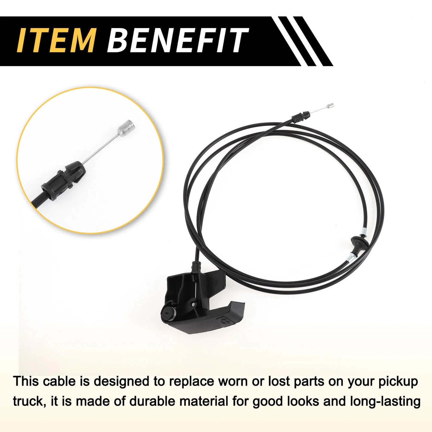 2x Hood Latch Release Cable for GMC Sierra 1500/2500 HD (2007-2014)