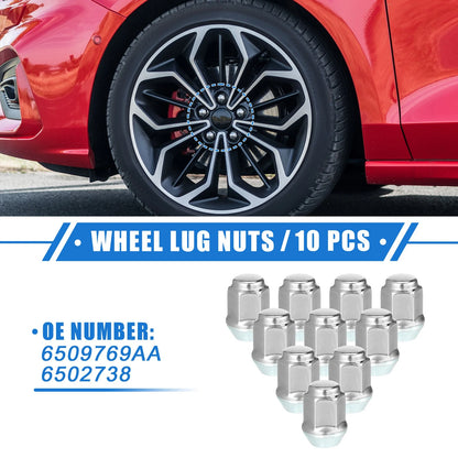 10 Pcs M12x1.5 Wheel Lug Nuts for Ford Focus, Dodge Grand Caravan