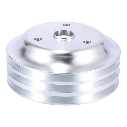 Crankshaft Pulley Long Water Pump Triple Groove for Chevy SBC 350 Engine