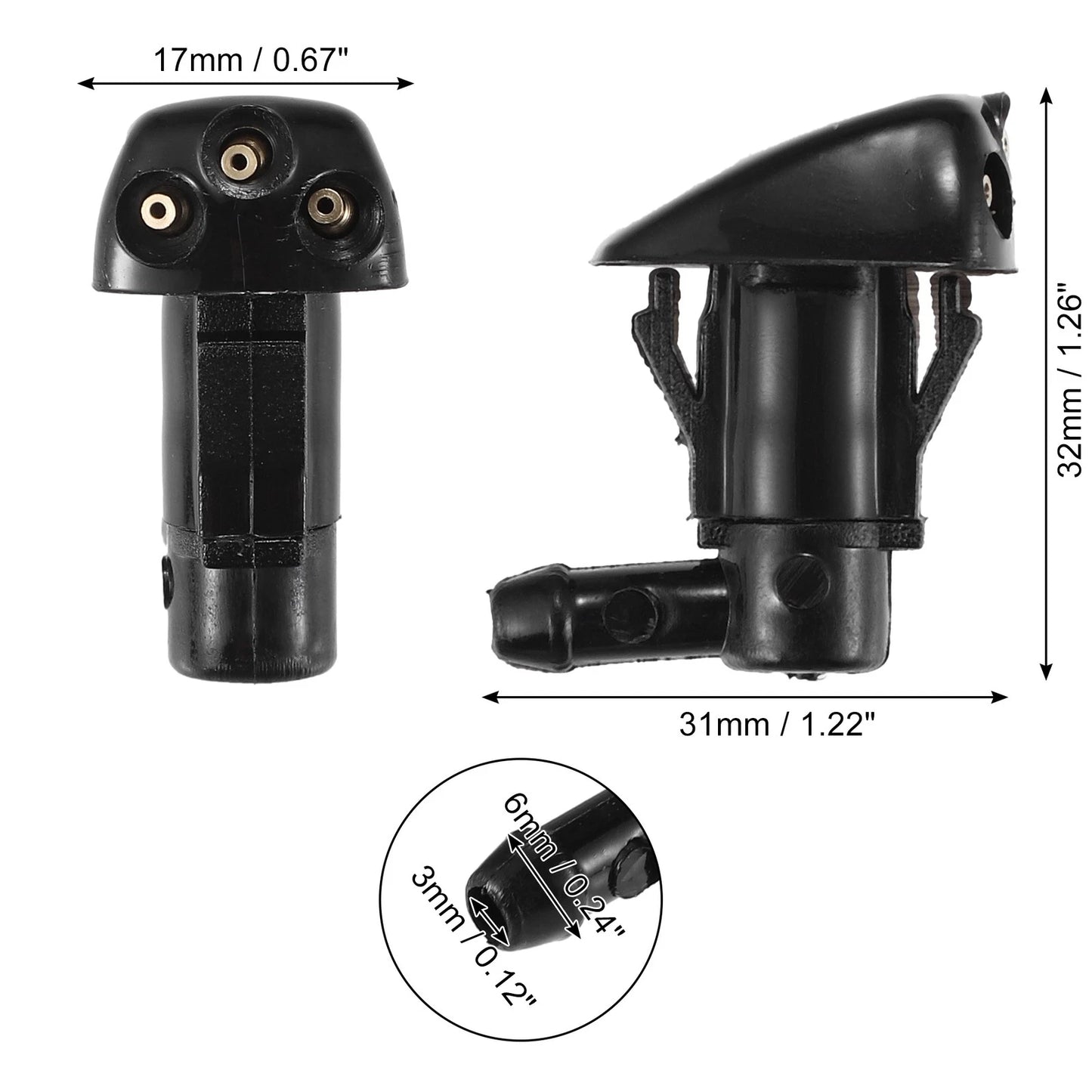 4 x Windshield Wiper Washer Nozzles for Hyundai Tucson, KIA