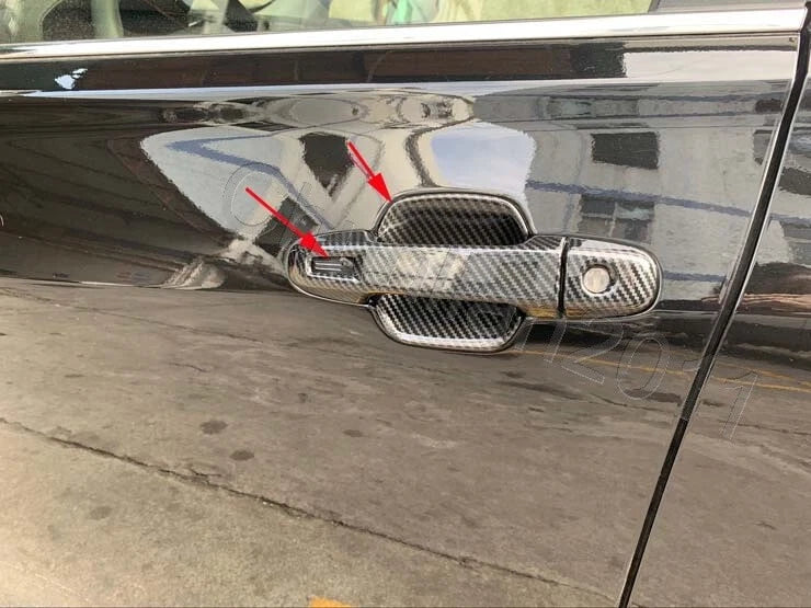 Door Handle Bowl Cover Trim for Subaru Forester 2019-2023 Carbon Fiber