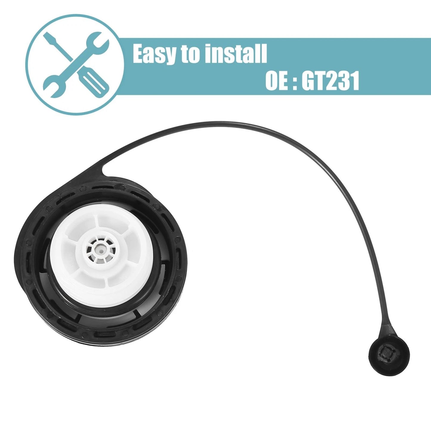 Gas Cap Cover Black for Chevrolet Car