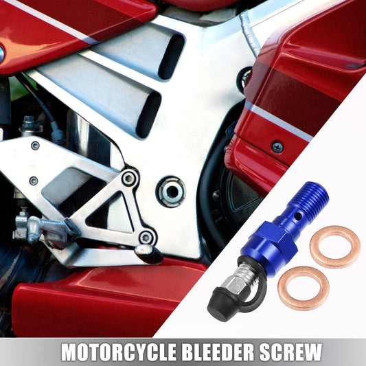 Set Motorcycle Master Cylinder M10x1.0 Bleeder Screw Dust Cap for MakeModel