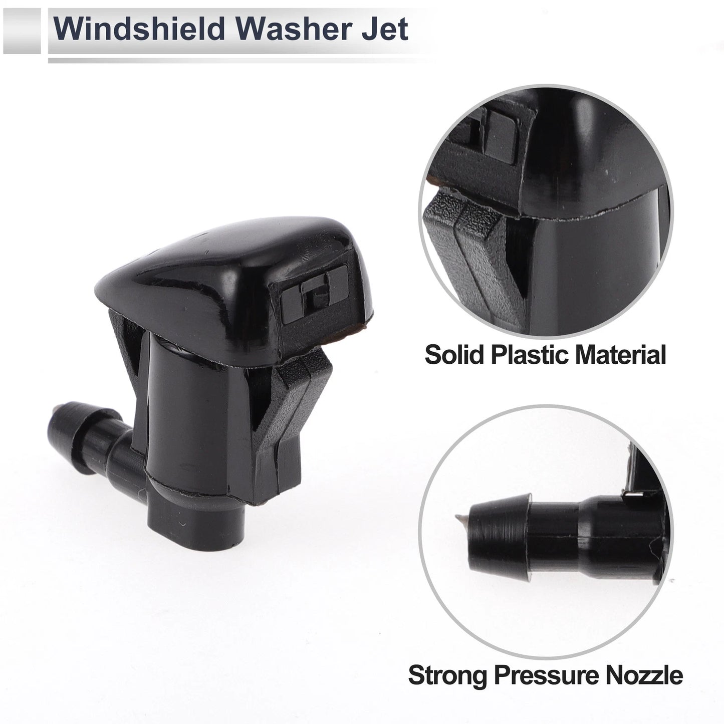 Washer Nozzle & 3 x Hose Connectors for Toyota