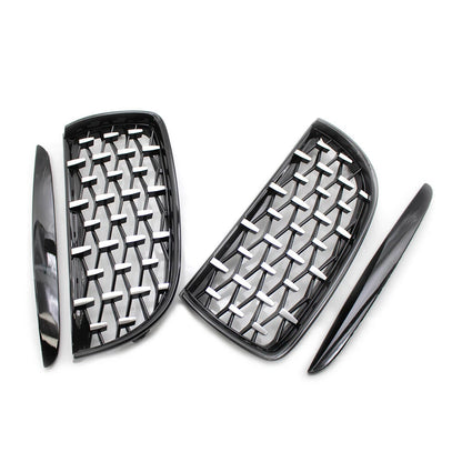 Black Frame & Chrome Grille for BMW E90 (2005-2008)