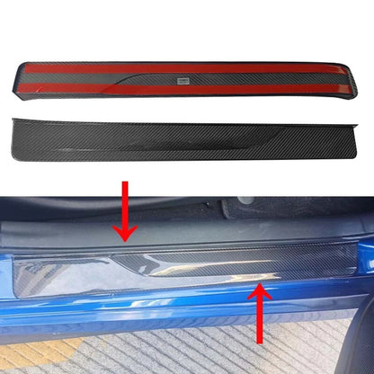 Dry Carbon Fiber Door Sill Cover Trim Strip for Nissan Fairlady 400Z 2023+