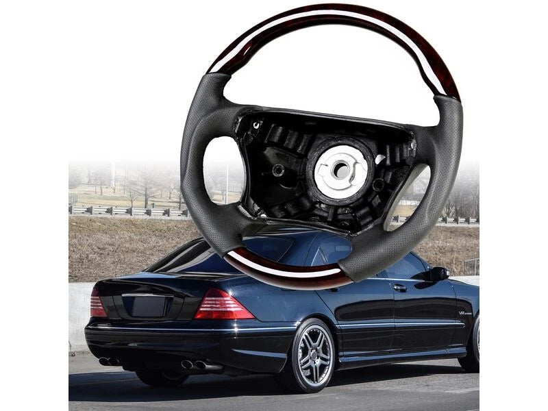 Walnut Wood Sport Steering Wheel for Mercedes S-Class W220 (1998-2005)