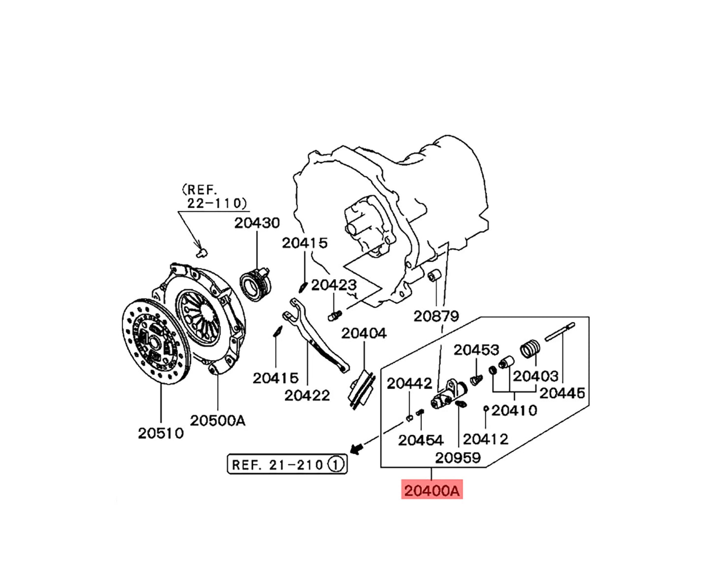Clutch Slave Cylinder for Mitsubishi L200 2.8 2WD (1995-2005)