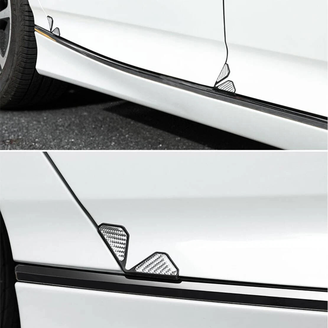 Silver Car Door Corner Covers Bumper Protectors