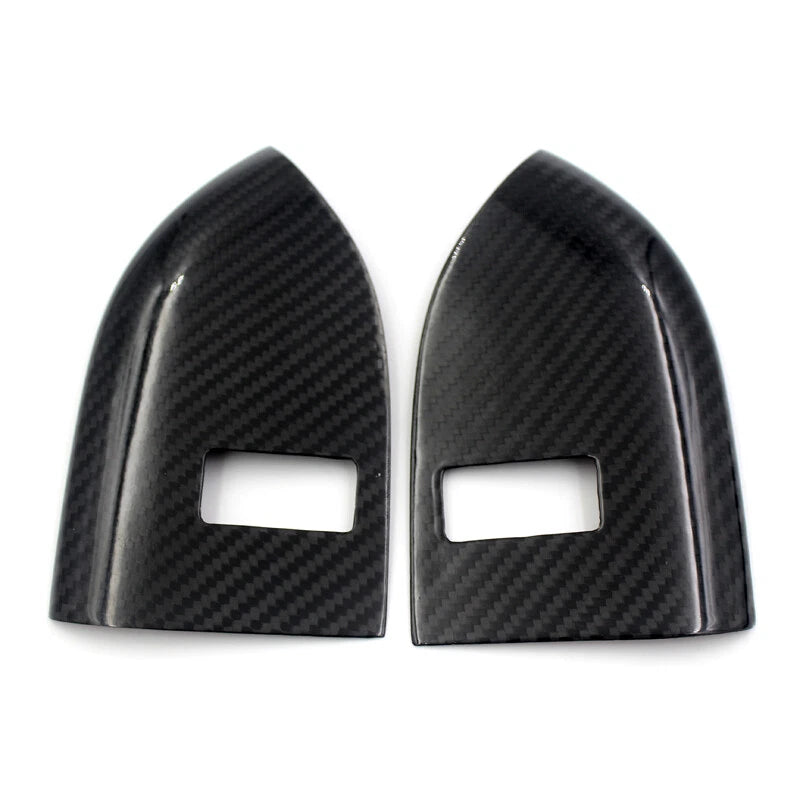Real Carbon fiber Door Handle Door Lock Buttons Cover Trim For Range Rover Sport