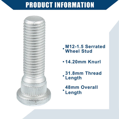 20 x M12-1.5 Wheel Stud Bolts for Lexus, Toyota, Scion