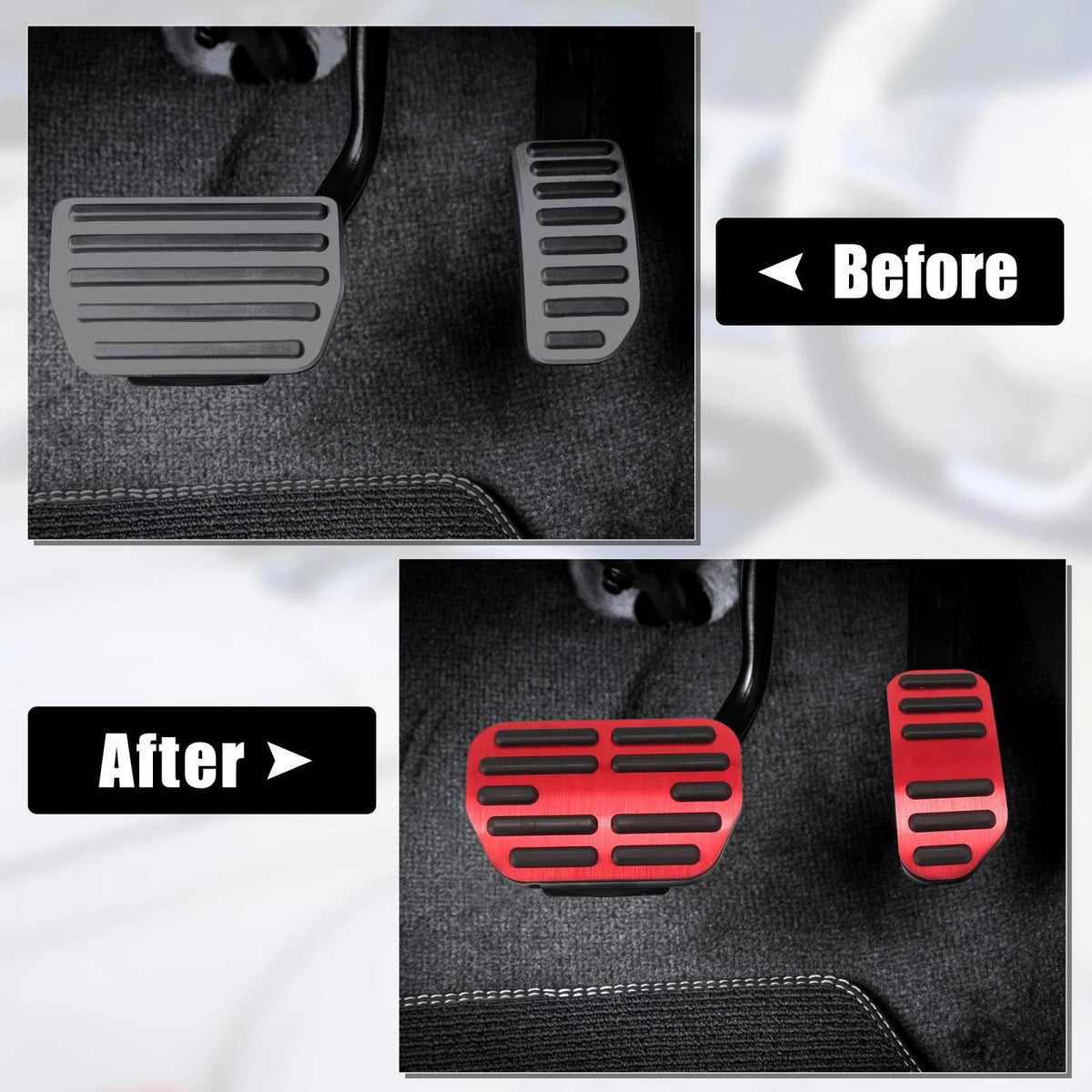 Red Brake Accelerator Foot Pedal Cover for Toyota Corolla RAV4 (2014–2018)