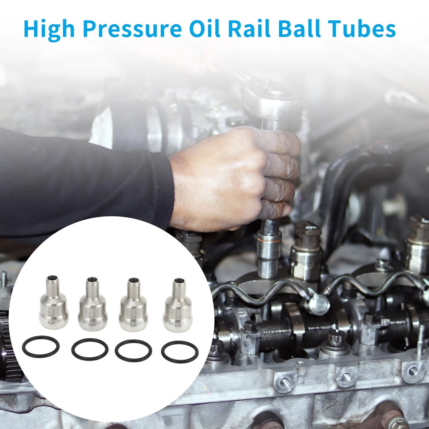 High Pressure Oil Rail Ball Tubes Set for Ford E-350 Super Duty (2008-2010)