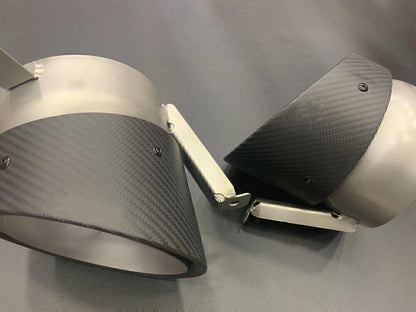 Rear Exhaust Tips 2 x Carbon Fiber for Audi R8 (2013-2015)