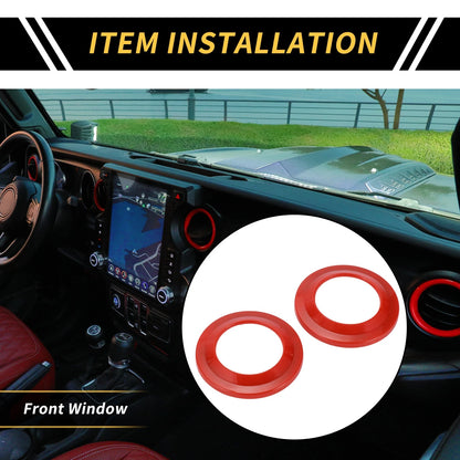 A Pillar Speaker Ring Cover Trim for Jeep Wrangler JK (2007-2014) Red