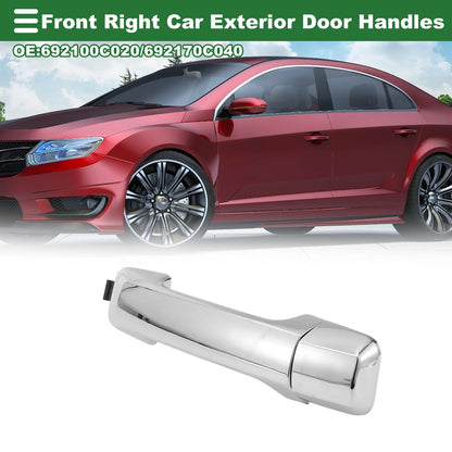 Silver Tone Front Right Exterior Door Handle for Toyota Tundra