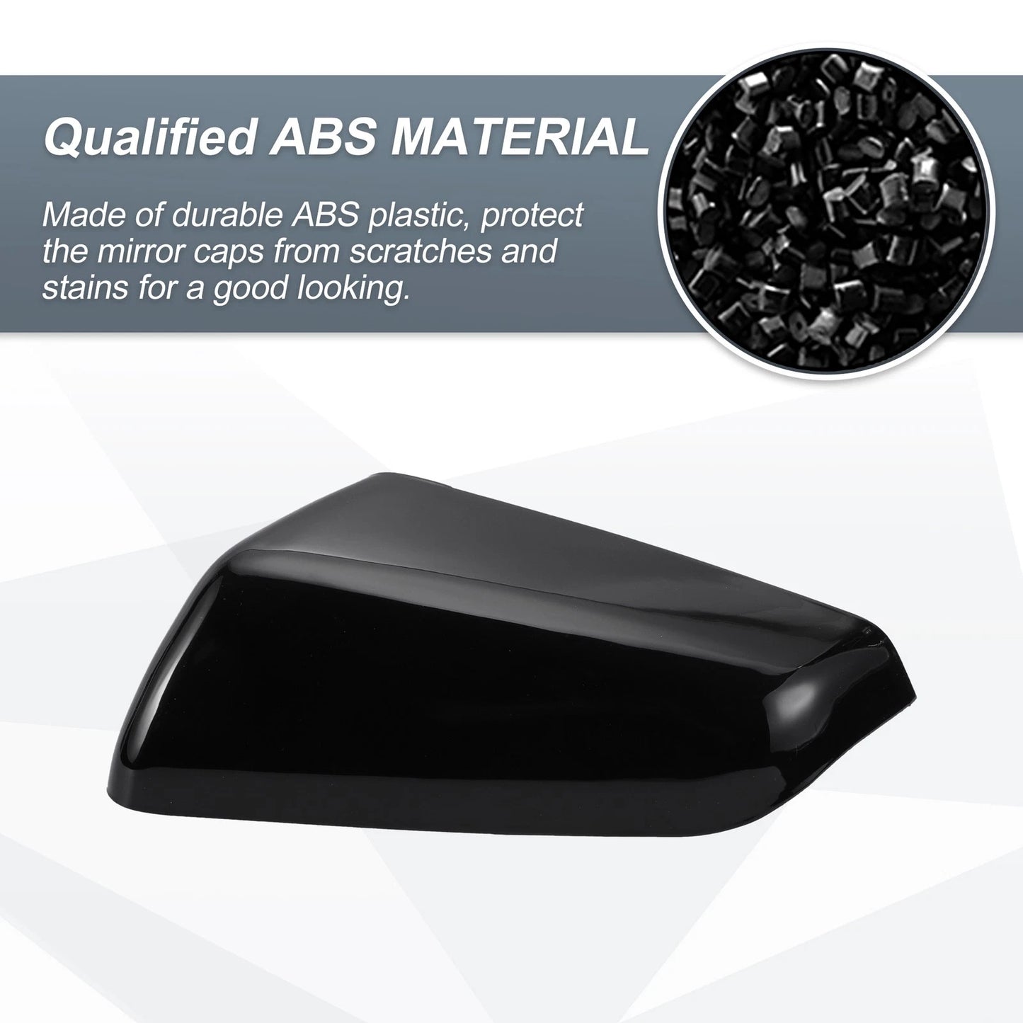 Left Side Mirror Cover Cap Gloss Black for Chevy Equinox GMC