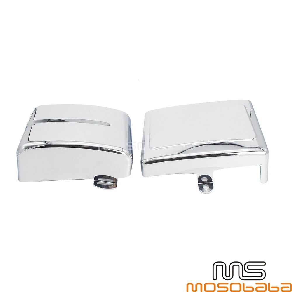Chrome Side Battery Fairing Covers for 2006-2017 Harley Dyna Fat Bob FXDF