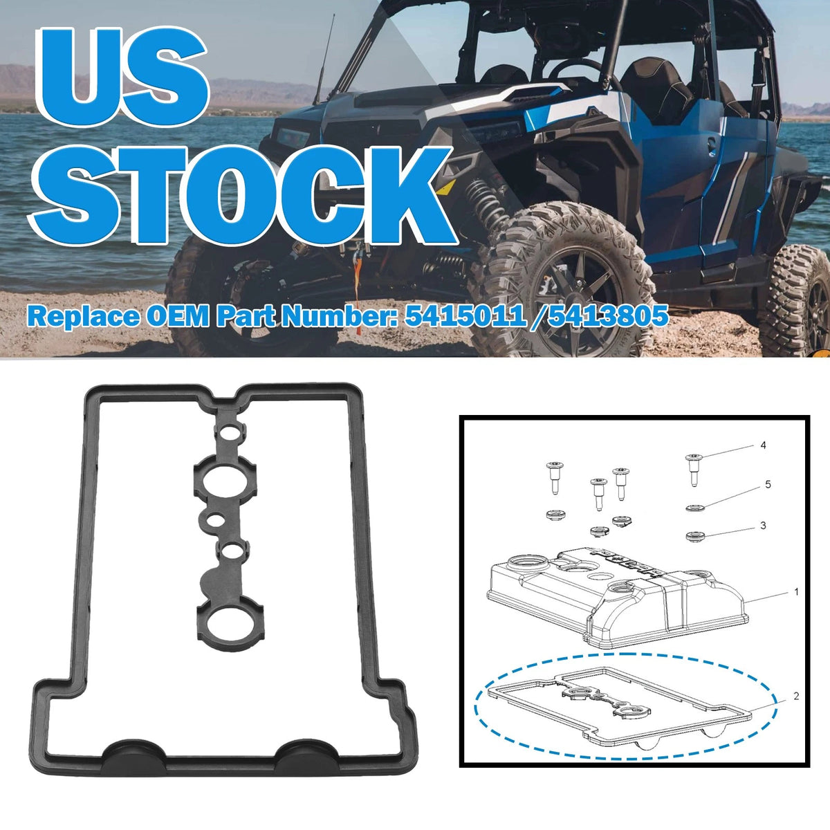 Valve Seal Cover for Polaris RZR Ranger 1000 (2015–2019)