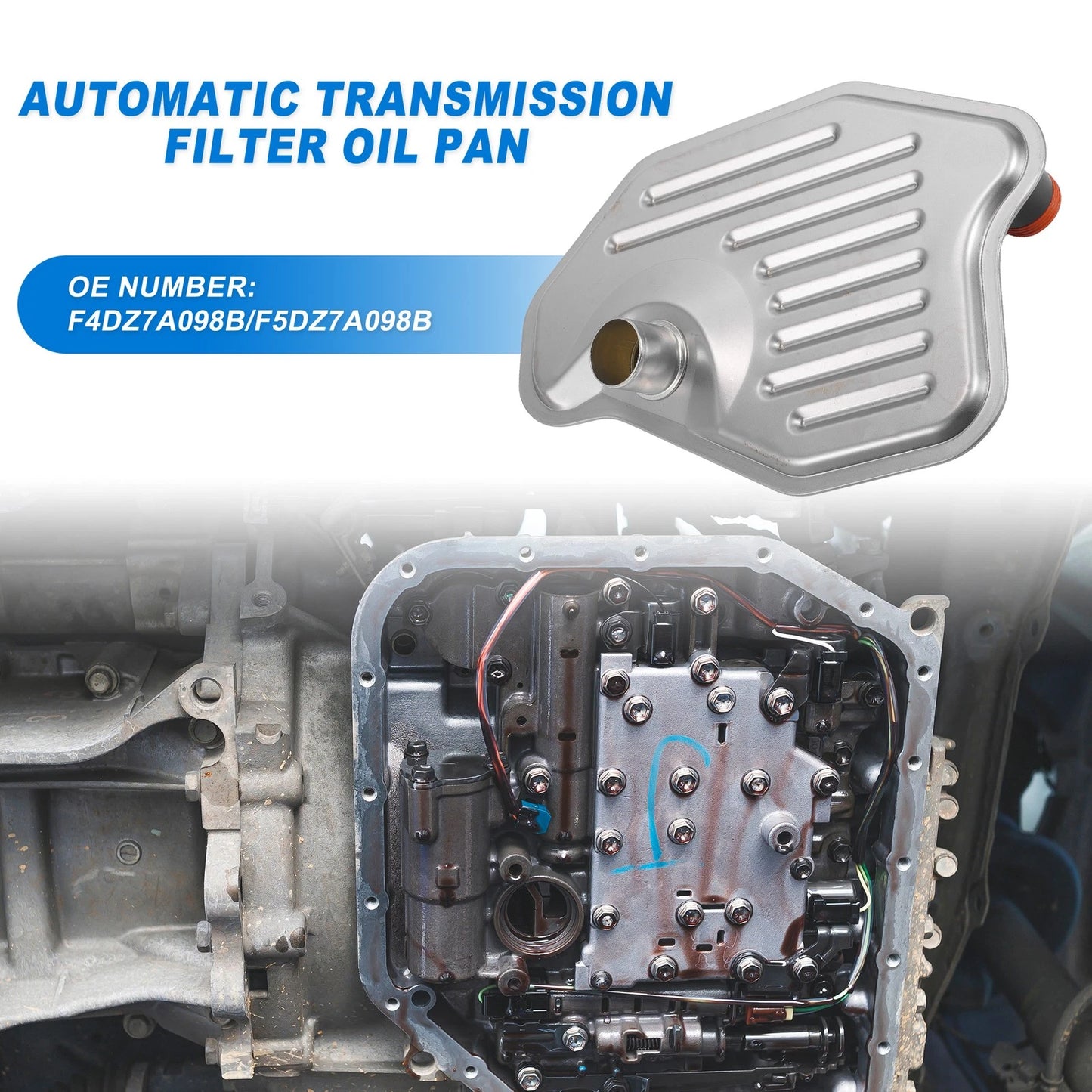 Transmission Fluid Filter Oil Pan for Ford F-150 (1997-2003)