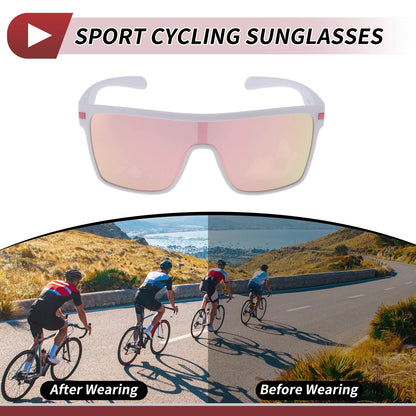 Goggles Pink Lens White Frame Tri-Acetyl Cellulos TR90 for Motorcycle