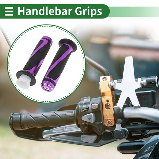7/8" 22mm Hand Grips Cover Kit for Motorcycle Purple